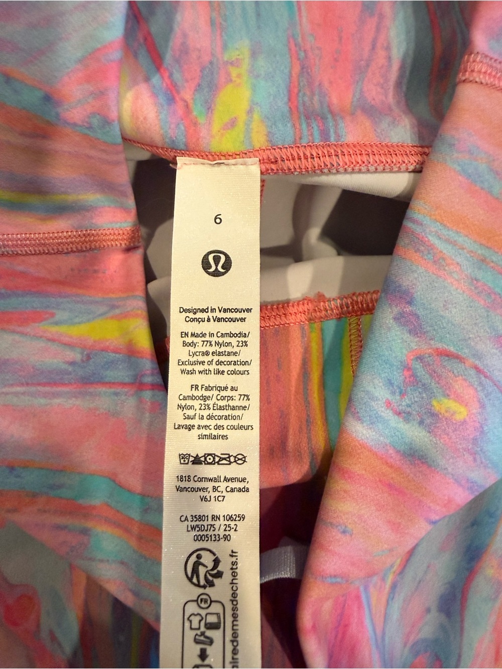 Lululemon Wunder Train High-Rise Tight 28" Prism Marble size 6 like new no flaws - Picture 3 of 7